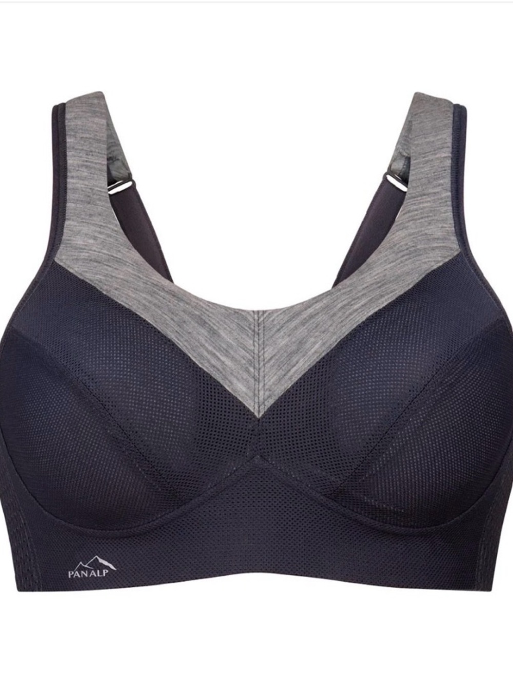 NWT Anita PanAlp Wool Firm Support Softcup Sports Bra- Black/Melange 36 G $99